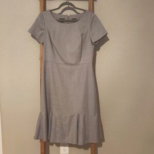 Talbots Gray Italian Flannel Dress